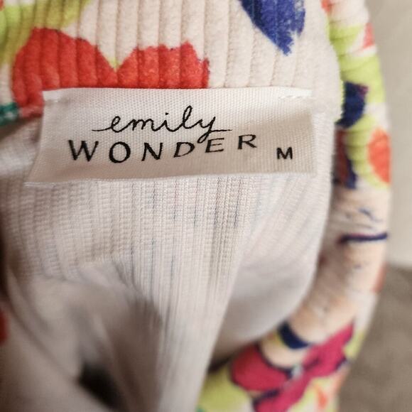 EMILY WONDER THE RAVEN KAT FLORAL CORDUROY JACKET SIZE MED - Picture 7 of 8